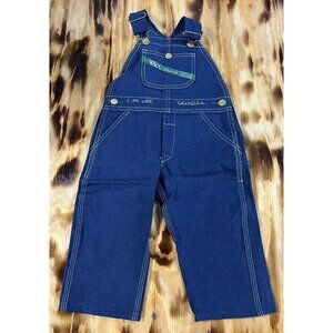 Key Imperial Blue Denim Carpenter Overalls Farm Chore Bibs Youth Size 1‎